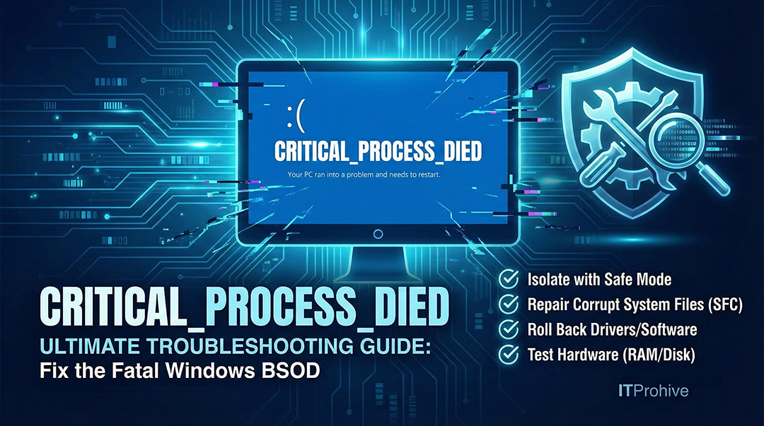 CRITICAL_PROCESS_DIED: A Guide to Troubleshooting and Fixing the Fatal Windows BSOD Error